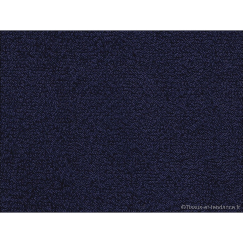 Tissu éponge bouclette Curly 150cm - Couleur Bleu Nuit