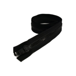 Zip Chaine 5 avec curseur double tirette, Noir, 100 cm