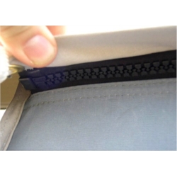 Zip Chaine 5 avec curseur double tirette, Noir,150 cm